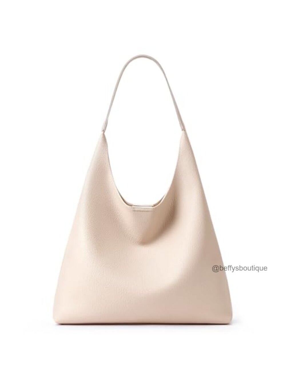 Slouchy Hobo Tote Bag Soft Lychee Texture Vegan Leather Magnetic Closure